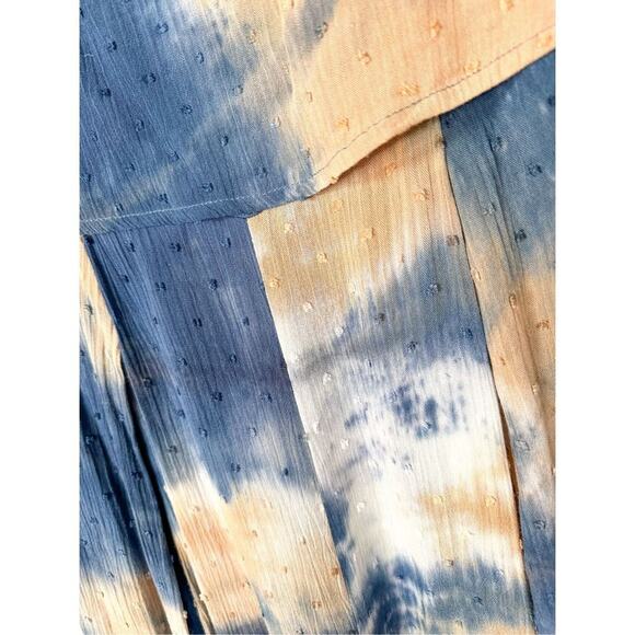 Blue Blush Women's Wide Slit Leg Opening Strapless Jumpsuit Tan Blue Medium - Picture 5 of 10